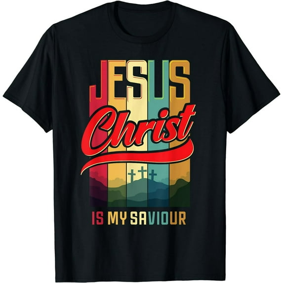 Jesus Christ is my Saviour lack Casual T-Shirt Cotton Tee For Men