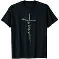 thumbnail image 1 of Jesus Christian Cross Art Cursive Inspiring Gift Men Women T-Shirt, 1 of 3