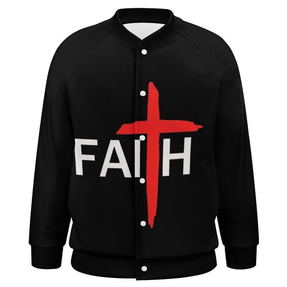 Jesus Christian Faith Baseball Jersey Fashion Ribbed Sleeve Man Women's Jacket Motion Tops XXS-6XL