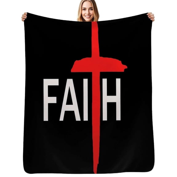 Jesus Christian Faith Flannel Blanket Warm Soft Bedding Throws Winter Camping Chair Sofa Bed