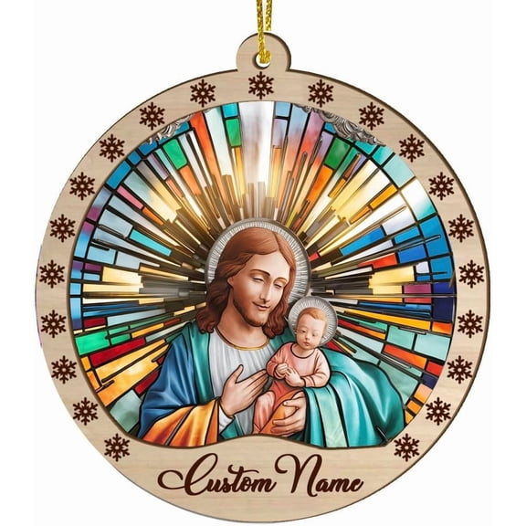 Jesus Christmas Ornaments, JocideaS Jesus Ornaments for Christmas Tree, Jesus Christmas Decorations, Jesus Christmas Tree Ornaments, Christmas Jesus Gifts, Jesus Keepsake sqi3Bn (Nativity-s070)