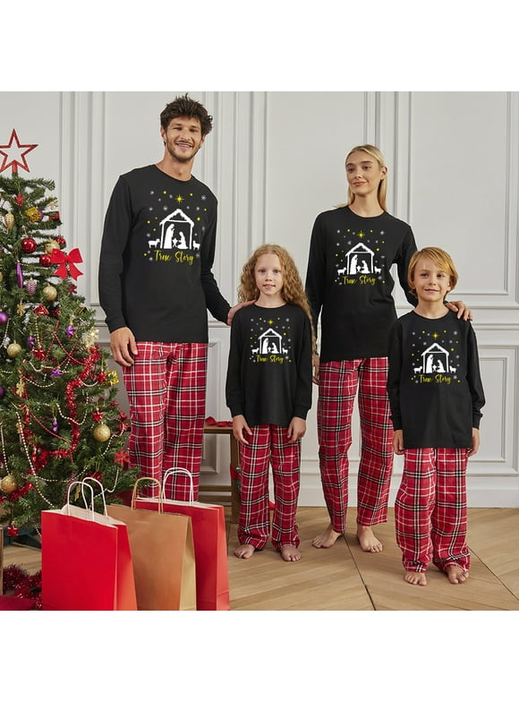 Jesus Christmas Pajamas for Family - Matching Christian Christmas PJs for Xmas Holiday