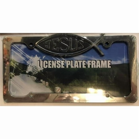 Jesus Chrome Fish License Plate Frame