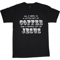 Jesus Coffee Funny T-shirt Mens Graphic Tees Clothing Apparel