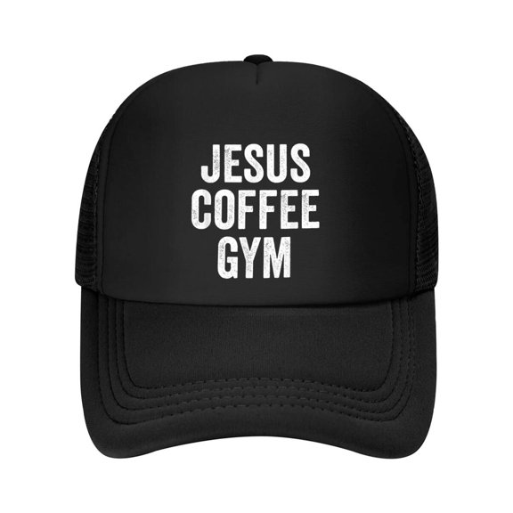 Jesus Coffee Gym Christian Workout Weightlifting Fitness Baseball Cap