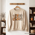 thumbnail image 1 of Jesus Coquette Fall Sweatshirt, Leopard Plaid Floral Christian Faith Sweater, 1 of 11