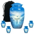 thumbnail image 1 of Jesus Cross Adult Urns for Human Ashes Women, Urn for Ashes Adult Male, Cremation Urns for Human Ashes, Funeral Urn for Ashes(Size - 10inch 1Pcs, 3inch 4Pcs), 1 of 8