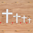 thumbnail image 1 of Jesus Cross Christian Symbol God Christ Vinyl Decal Sticker - 4 Pack White, 2 Inches, 3 Inches, 4 Inches, 6 Inches - Style E No Background for Car Boat Laptop Cup Phone, 1 of 6