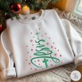 thumbnail image 1 of Jesus Cross Christmas Tree Embroidery Sweatshirt, Merry Christmas Embroidery Shirt, Faith Embroidery Shirt, Religious Holiday Pullover, 1 of 5