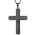 thumbnail image 1 of Jewmon Black Cross Necklace for Men Crucifix Bilbel Prayer Pendant Chain Christian Jewelry Christmas Birthday Gifts for Boyfriend Husband Brother, 1 of 7