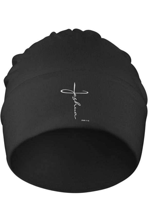 Jesus Cross God Christian Faith John 316 Gifts Slouchy Beanie Hats Chemo Headwear Caps for Women and Men Hedging Hat Black