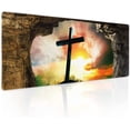 thumbnail image 1 of Jesus Cross Hole Gaming Mouse Pad XL Easter Christ Resurrection Faith Extended Big Large Desk Mat Non-Slip Rubber Base Stitched Edge Long Keyboard Mousepad for PC Computer Laptop,31.5×11.8 in, 1 of 6