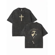 Jesus Crown Of Thorns WashedHoliday HaulTshirt, God Apparel Tee, Easter T-Shirt, Jesus T-Shirt, Easter Streetwear, Christian ApparelGraphic Tees, Gym Pump Cover