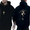 thumbnail image 1 of Jesus Crown of Thorns Double-Sided Christian Unises Pullover Hoodie, Faith-Based Religious Hooded Sweatshirt for Men and Women, Sizes S–5XL, 1 of 7