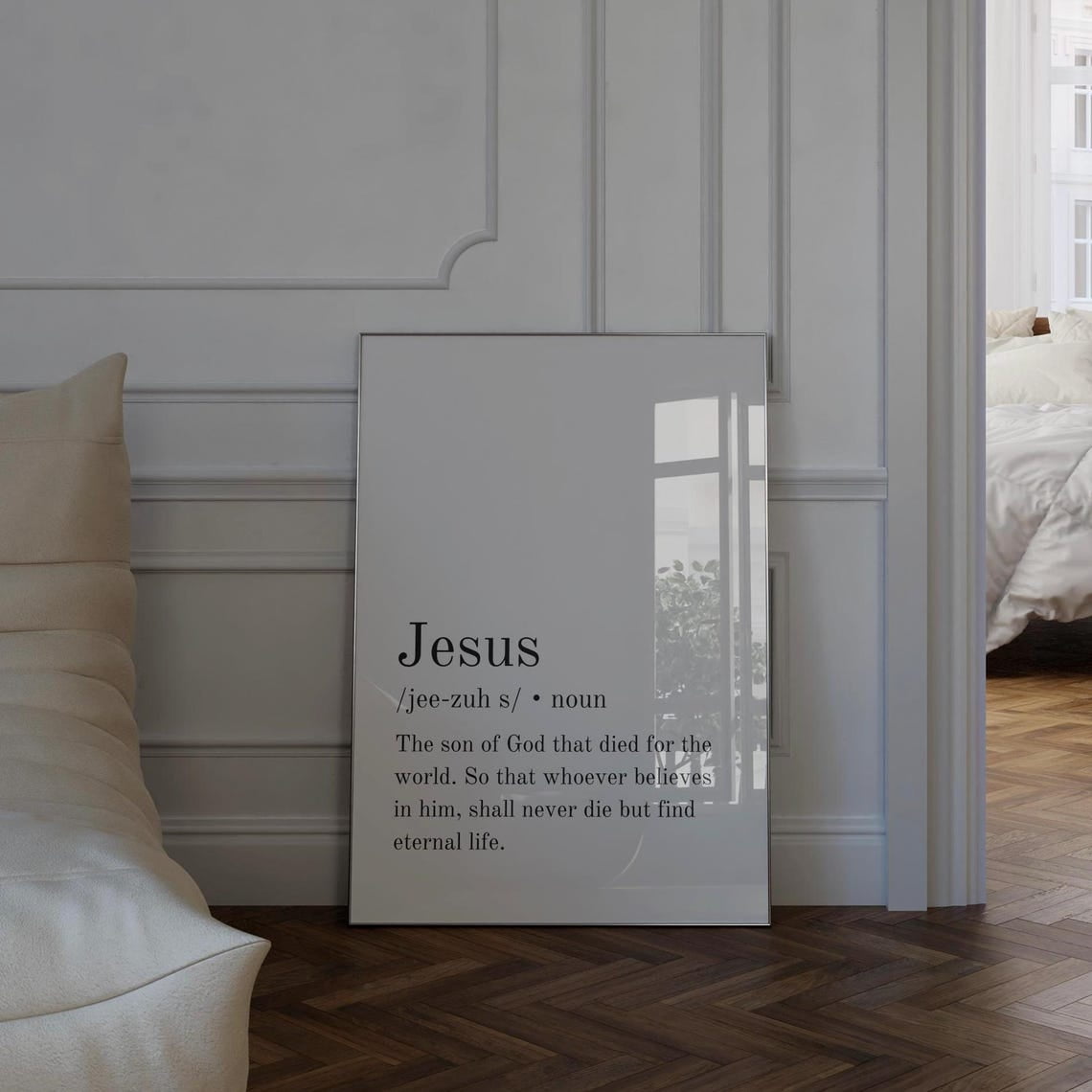 Extended Definiton Jesus Definition Print Christian Wall Art Bible Inspired Faith Decor ...