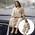 thumbnail image 1 of Jesus Desk Companion Figurine, 2.36/3.7inch Resin Jesus Figurines with "I Am with You Always" Sign, Car Dashboard Home Office Table Decor, Handmade Sitting Decorative, Unique Spiritual Gift,3.7 Inch, 1 of 6