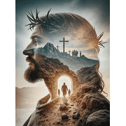 Jesus Diamond Art Kits for Adults, Cross Religious Diamond Painting Kits, 5D DIY Full Drill Diamonds Dot Art Painting Craft Kits for Home Wall Decor 12 x 16inch
