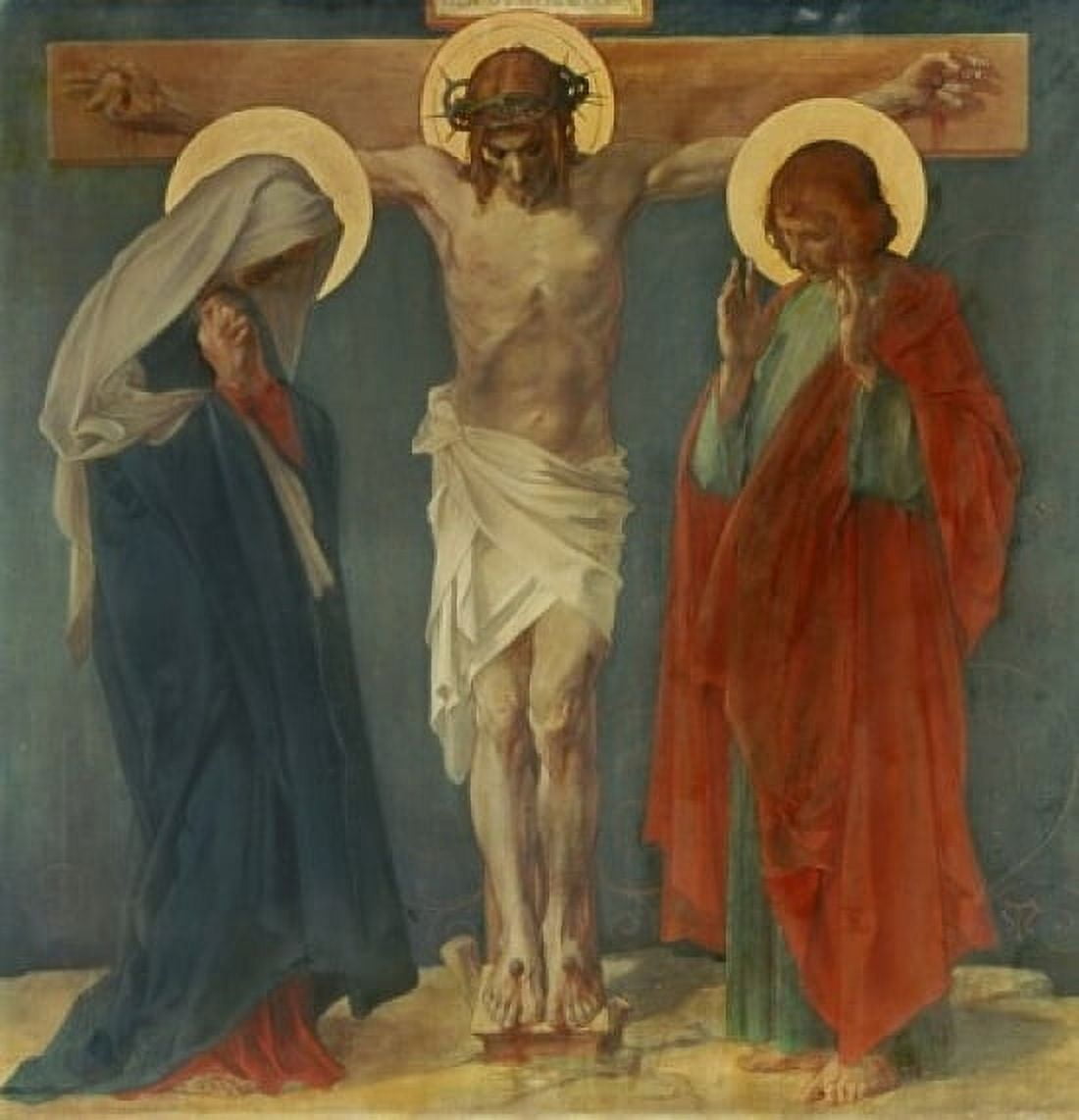 Jesus Dies on the Cross (12th Station of the Cross) 1898 Martin Feuerstein (1856-1931 French) St Anna Church Munich Germany Canvas Art - Martin Feuerstein (24 x 36)