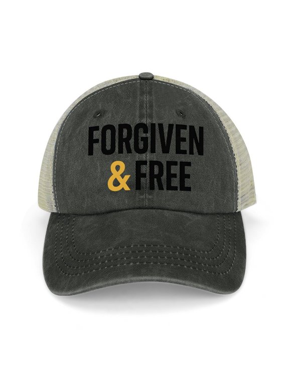 Jesus Dropped The Charges Black Adjustable Trucker Baseball Cap for Men Women, Mesh Snapback Hat