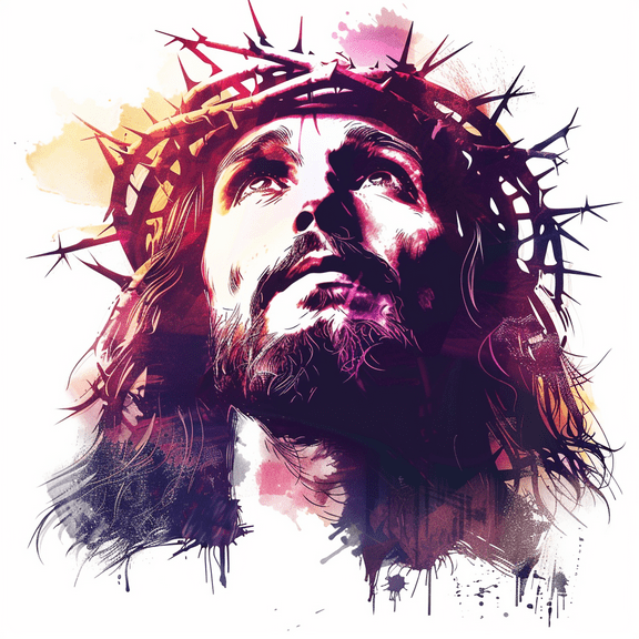 Jesus Face Car Decal Sticker  Christian Religious Auto Vinyl Art with Crown of Thorns  Faith-Based Vehicle Decoration for Believers, Bible Verse Gift, Spiritual Jesus Car Window Graphic