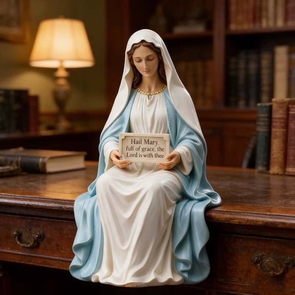Jesus Figurine, Handmade Sitting Jesus Christ Statue With I Am With You Always Jesus Figurine, Religious Party Favors, Home Office Table Decorative Gift For Car Dashboard Home Office Table