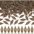 thumbnail image 1 of Jesus Fish Charms Alloy Christian Fish Jesus Pendants Tibetan Message Charms Beads for DIY Easter Bracelets Necklaces Earrings Jewelry Making, 1 of 9