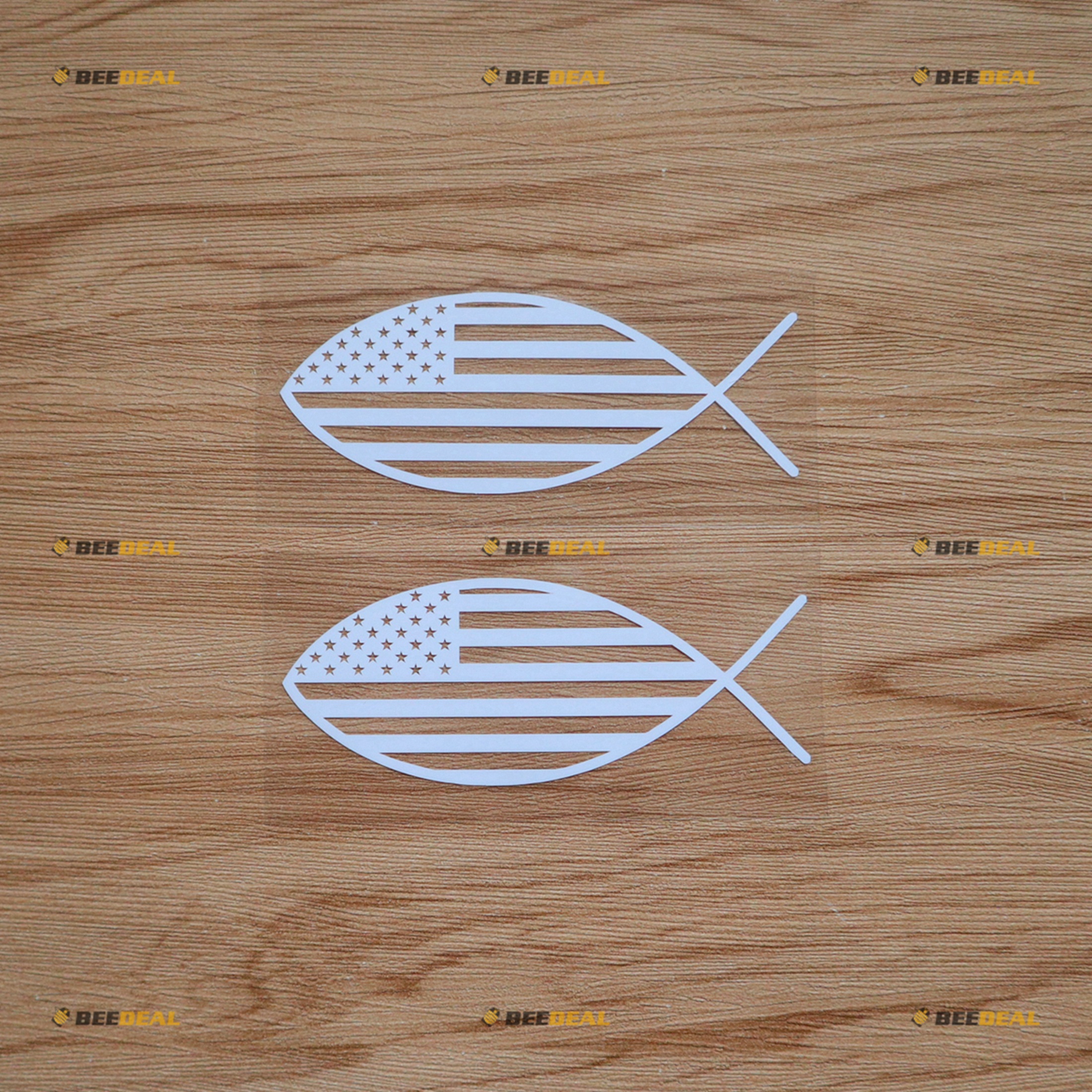Fish Sticker - American Flag – Big Moods