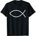 thumbnail image 1 of Jesus Fish Ichthy Ichthus Emblem Christian Faith Symbol T-Shirt Black 4X-Large, 1 of 4
