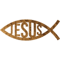 thumbnail image 1 of Jesus Fish - Metal Wall Art, 1 of 5