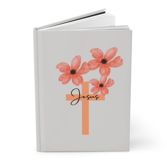Jesus Flower Cross Hardcover Journal Matte