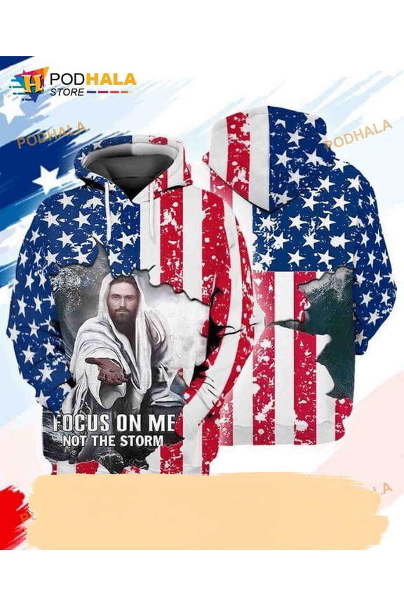 Jesus Focus On Me Not The Storm 3D Hoodie T-Shirt