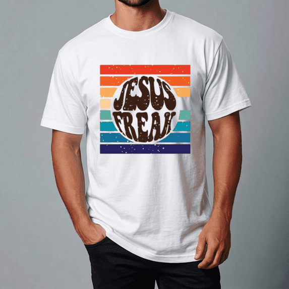 Jesus Freak 70s Retro Hippie Christian Revolution Style Unisex Tee,S- 5XL