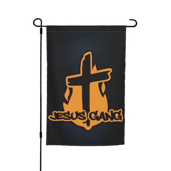 Jesus Gang Double Garden Flags 12x18 Inch Suitable For Courtyard Lawn Holiday Home Outdoor Decoration Flag