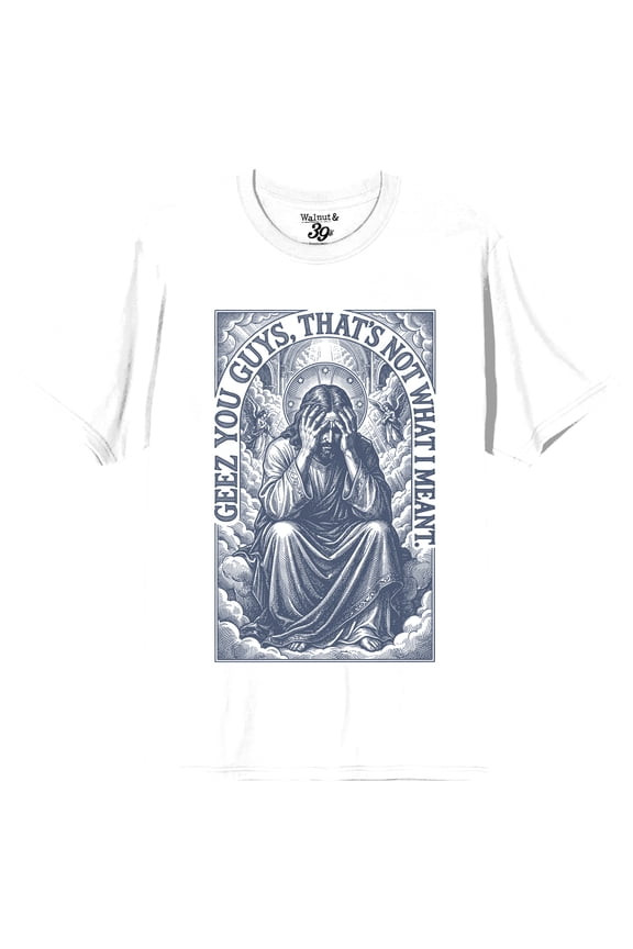 Jesus Geez Guys Graphic Short Sleeve Tee for Adults-Large