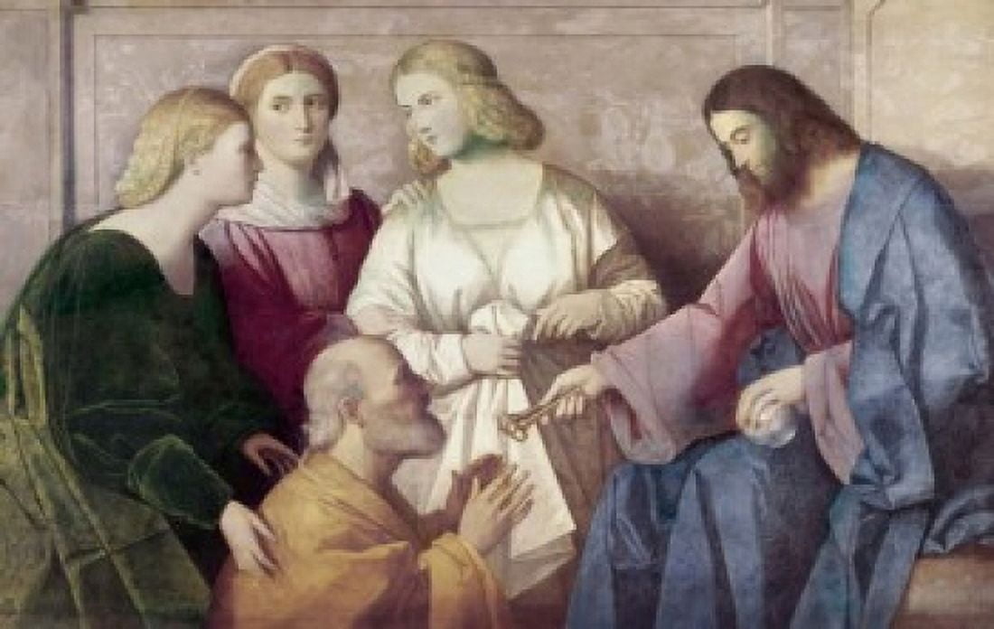 Jesus Gives the Keys to Peter Vincenzo di Biagio Catena (ca1470-1531Italian) Canvas Art - Vincenzo di Biagio Catena (18 x 24)