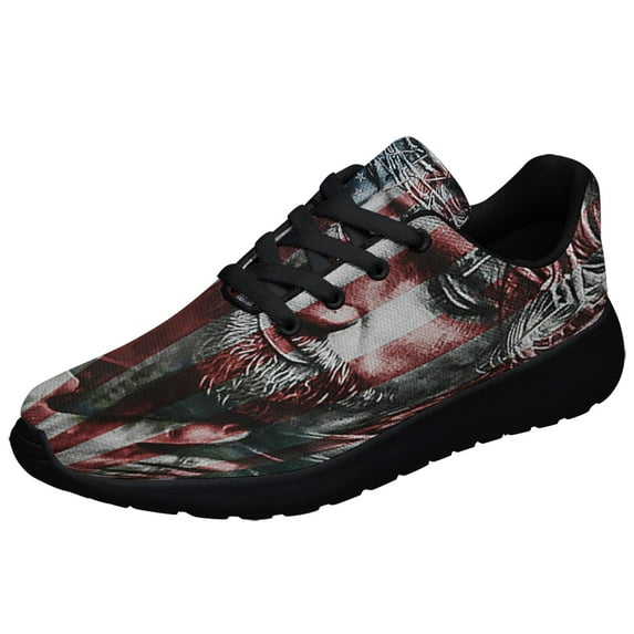 Jesus God American flag Shoes Sneakers Black Size 10