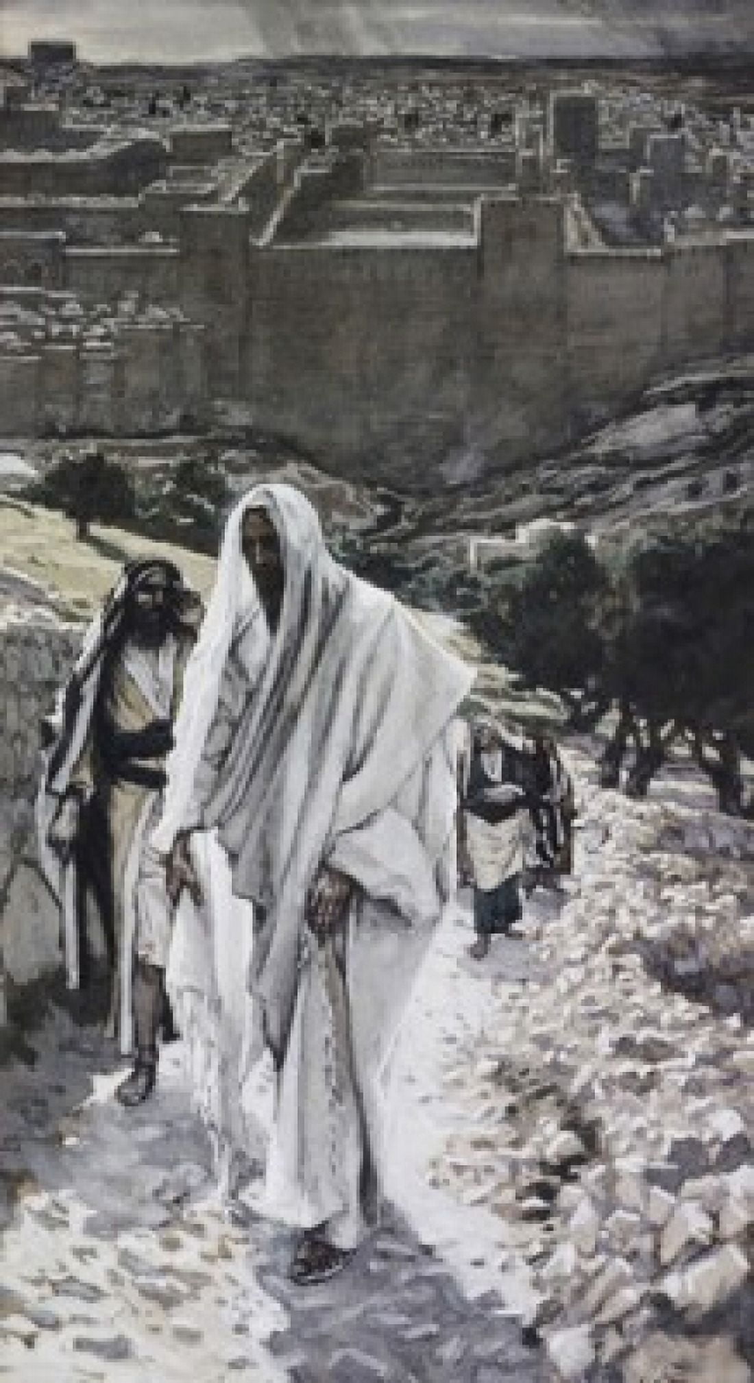 Jesus Goes to Bethany in the Evening James Tissot (1836-1902French) Canvas Art - James Tissot (18 x 24)