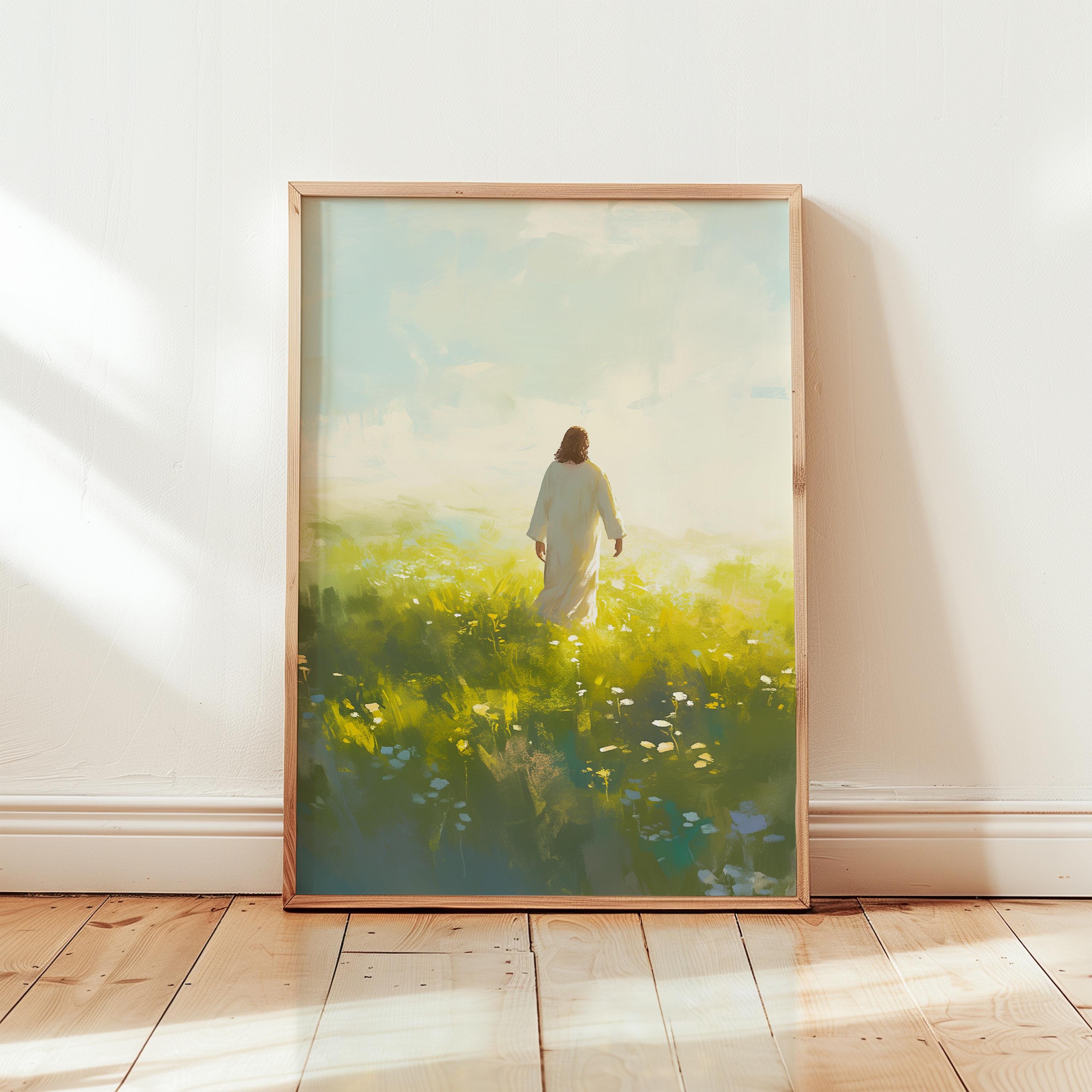 Parable Poster Jesus Good Shepherd Print: Christian Bible Art, Parable Of The Lost ...
