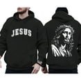 thumbnail image 1 of Jesus Graphic Double Sided Hoodie – Crown of Thorns Back Print, Christian Streetwear Pullover for Men & Women, Faith-Based Religious Apparel, 1 of 7
