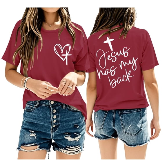 Jesus Has My Back Shirt, Christian Shirts for Women