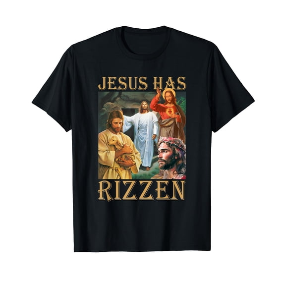 Jesus Has Rizzen Christian Bible Faith Cross Men Women T-Shirt Vintage T-Shirt
