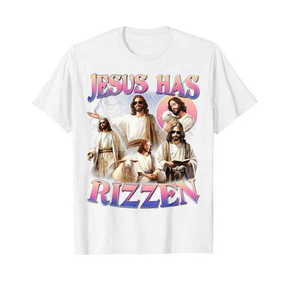 Jesus Has Rizzen Vintage Christian Jesus For Men T-Shirt