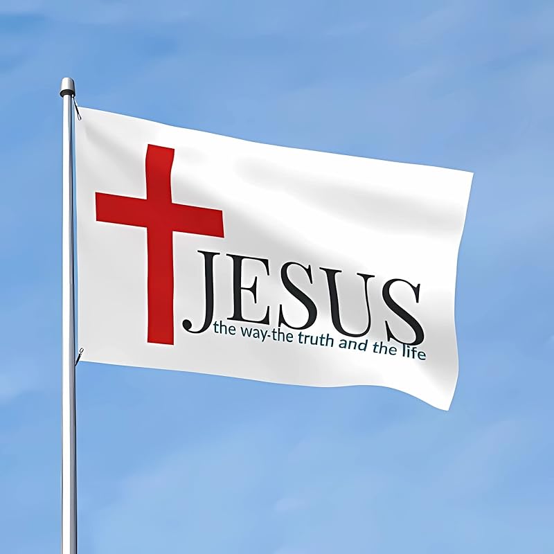 Jesus He Is Risen Worship Flag Easter Day Decor I Love Jesus 3x5 Ft