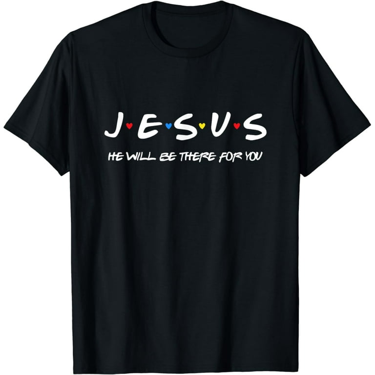 ZOCAVIA Jesus He Will Be There for You Christian Religious Christmas T Shirt Adult Unisex Size Medium Black