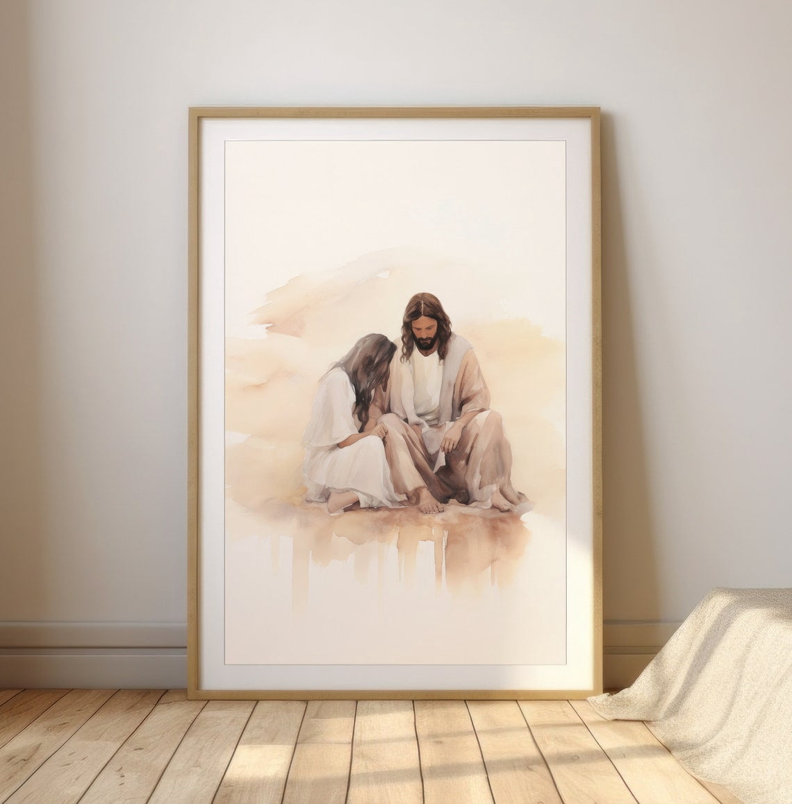 Jesus Healing The Bleeding Woman Wall Art, Bible Miracle, Christian ...