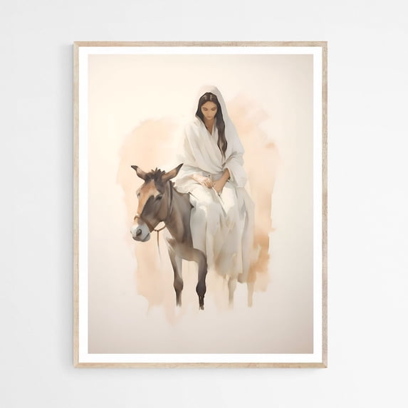 Jesus Heals the Bleeding Woman Modern Jesus Bible Wall Art Christian Faith, Unframed Paper Poster 11x14in