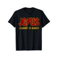thumbnail image 1 of Jesus Highway to Heaven Pattern-Shirt- Unisex, % Cotton, Short Sleeve, Black, Sizes S, Mens and Womens Casual Outdoor Clothing, Washable, All-Season Wear Casual Crew Neck% Cotton-Shirt, 1 of 8
