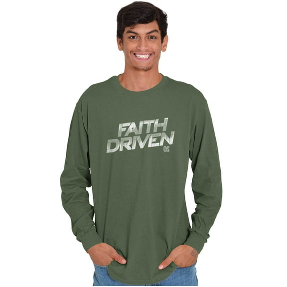 Jesus Holy Spirit Faith Driven Plus Size Long Sleeve Graphic Tee Shirt Brisco Brands 2X