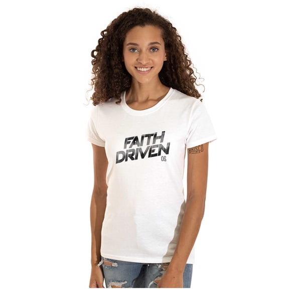 Jesus Holy Spirit Faith Driven Womens Slim Fit Graphic Tee Brisco Brands L
