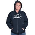 thumbnail image 1 of Jesus Holy Spirit Faith Driven Zip Up Hoodie Men's Women's Brisco Brands S, 1 of 6